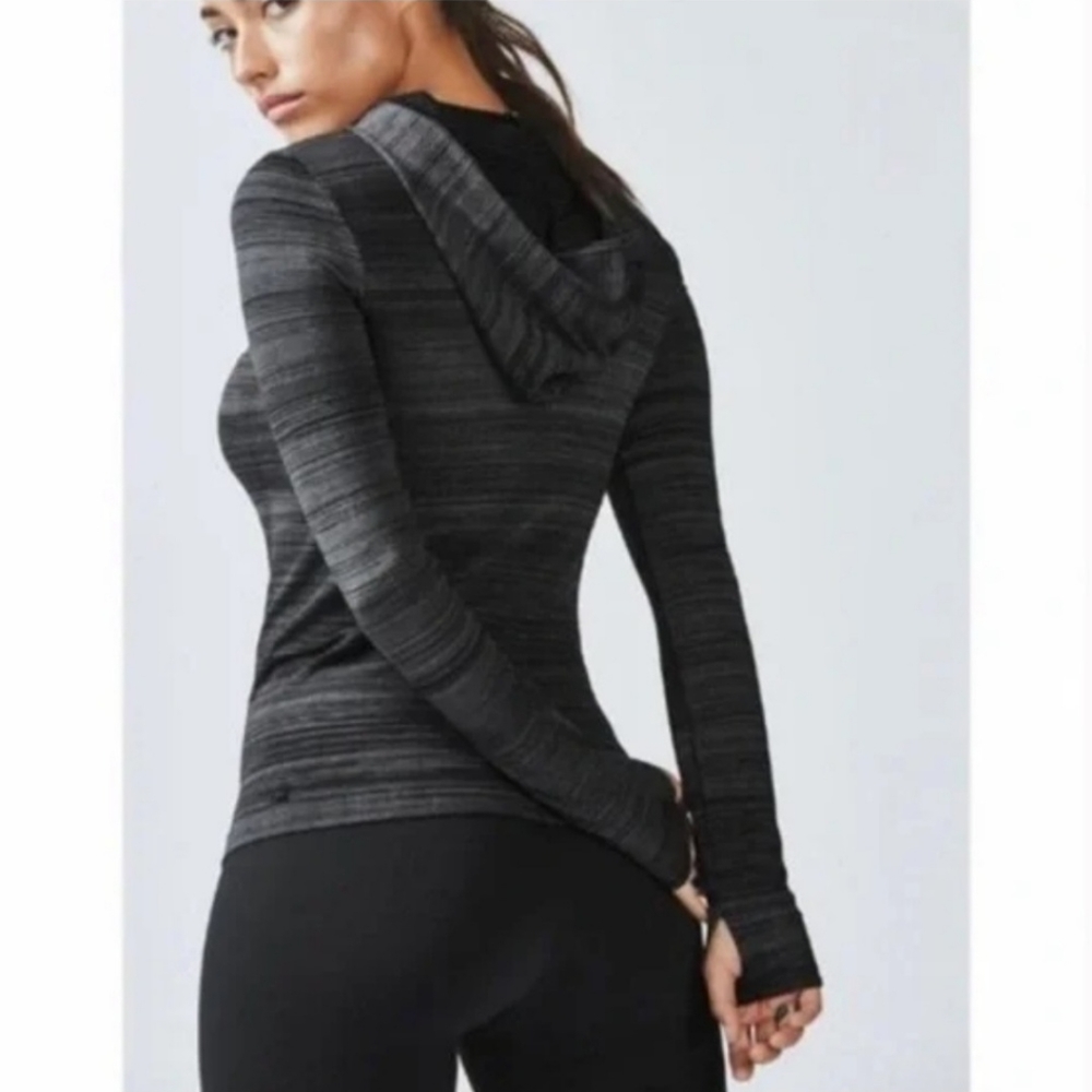 Fabletics Megan Lurex Space Dyed Athletic Long Sleeve Hoodie - Picture 2 of 6